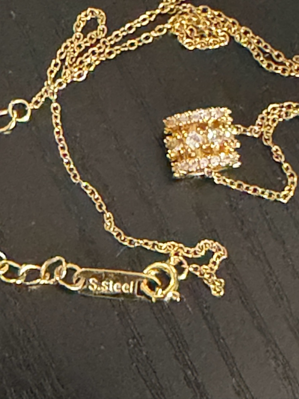 Gold-Tone Crystal Pendant Necklace - Women's Jewelry